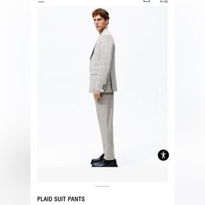 ZARA PLAID SUIT PANTS
